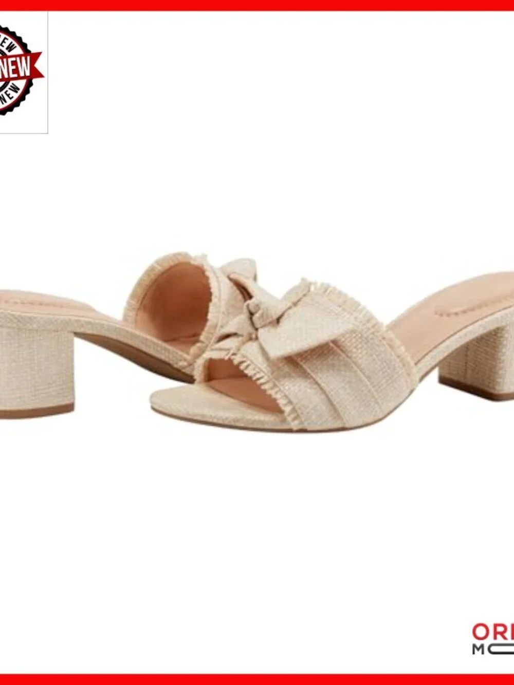 Women's Heeled Sandals Slip-On Knot Detail Mid Block Heel Dressy